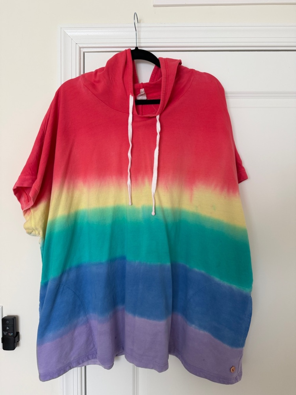 Lane Bryant Rainbow Tie-Dye Short Sleeve Hoodie